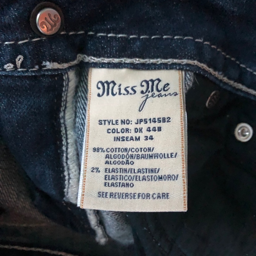 Miss Me jeans with Fleur-de-lis design size 28 - Picture 4 of 4